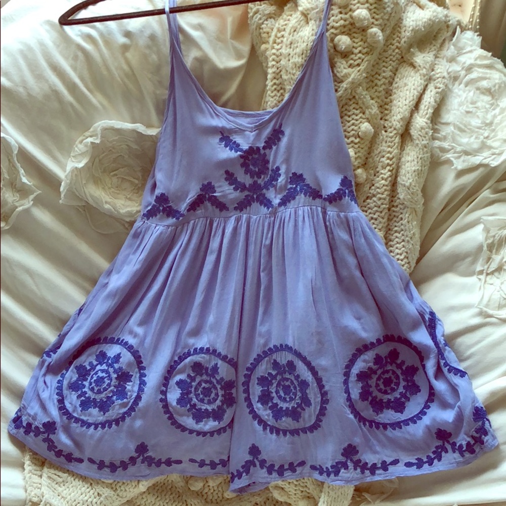 Tobi purple floral romper size small